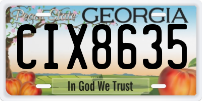 GA license plate CIX8635