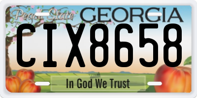GA license plate CIX8658