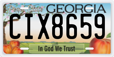 GA license plate CIX8659