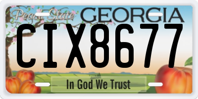 GA license plate CIX8677