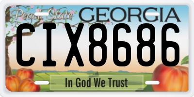 GA license plate CIX8686