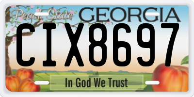 GA license plate CIX8697