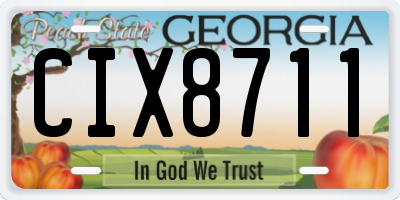GA license plate CIX8711