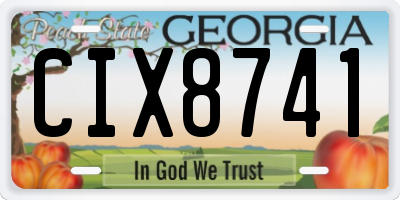 GA license plate CIX8741