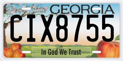 GA license plate CIX8755