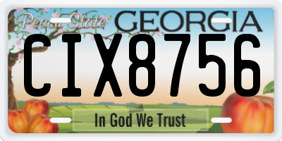 GA license plate CIX8756