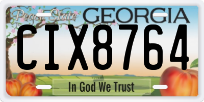 GA license plate CIX8764