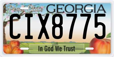 GA license plate CIX8775