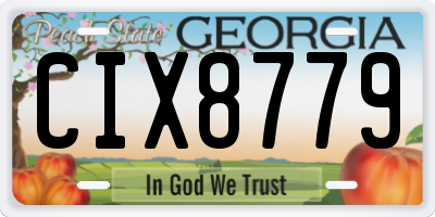 GA license plate CIX8779