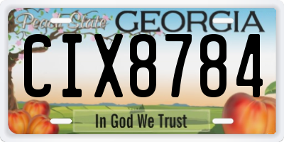 GA license plate CIX8784