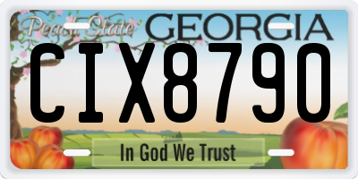 GA license plate CIX8790