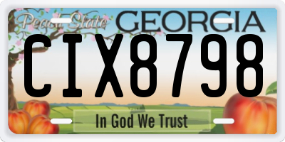 GA license plate CIX8798