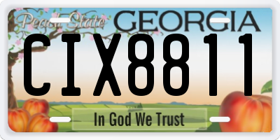 GA license plate CIX8811