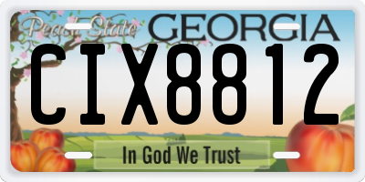 GA license plate CIX8812