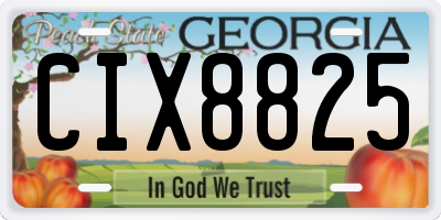 GA license plate CIX8825
