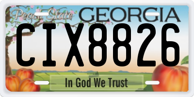 GA license plate CIX8826