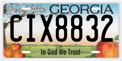GA license plate CIX8832
