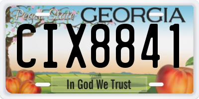 GA license plate CIX8841