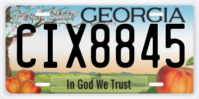 GA license plate CIX8845