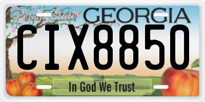 GA license plate CIX8850