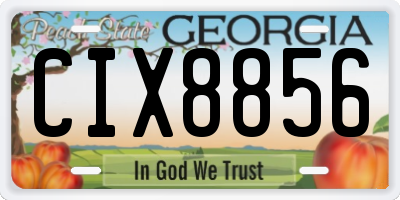GA license plate CIX8856