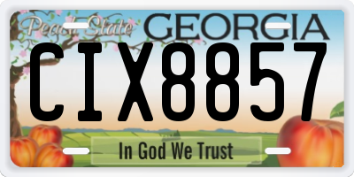 GA license plate CIX8857