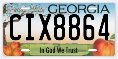 GA license plate CIX8864