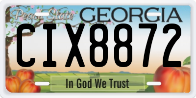 GA license plate CIX8872