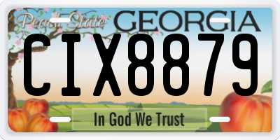 GA license plate CIX8879