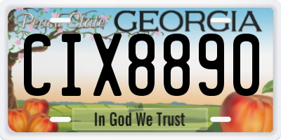 GA license plate CIX8890