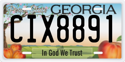 GA license plate CIX8891