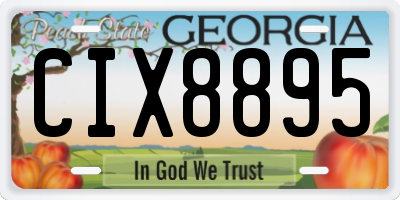 GA license plate CIX8895