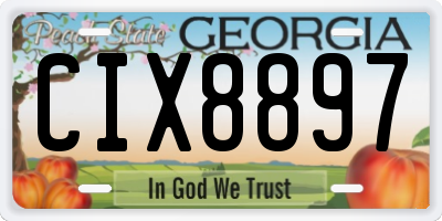 GA license plate CIX8897