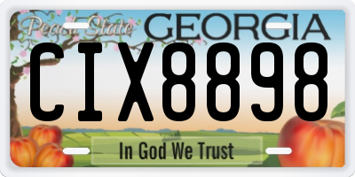 GA license plate CIX8898