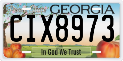 GA license plate CIX8973