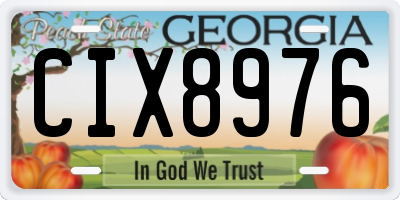 GA license plate CIX8976