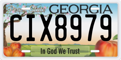 GA license plate CIX8979