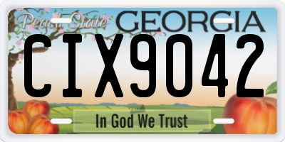 GA license plate CIX9042