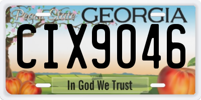 GA license plate CIX9046