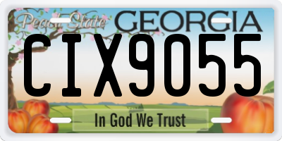 GA license plate CIX9055
