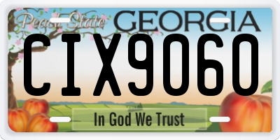 GA license plate CIX9060
