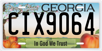 GA license plate CIX9064