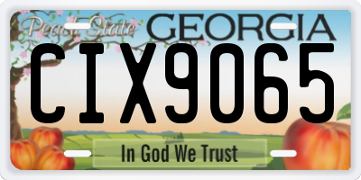 GA license plate CIX9065