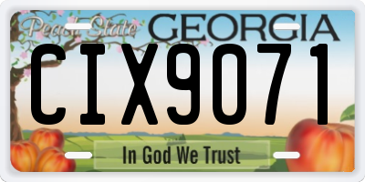 GA license plate CIX9071