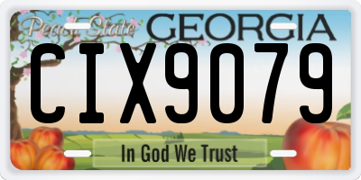 GA license plate CIX9079