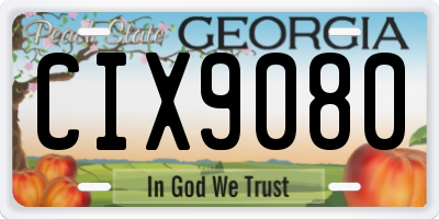 GA license plate CIX9080