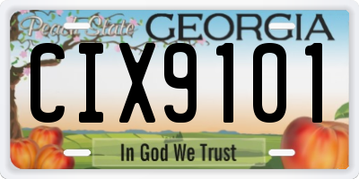 GA license plate CIX9101