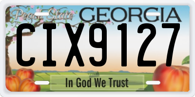 GA license plate CIX9127