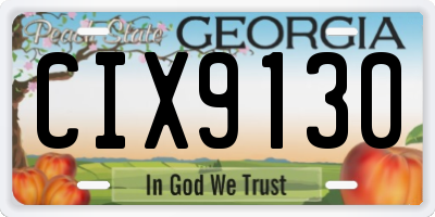 GA license plate CIX9130