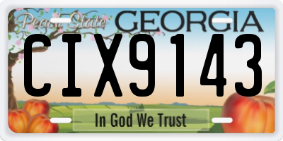 GA license plate CIX9143